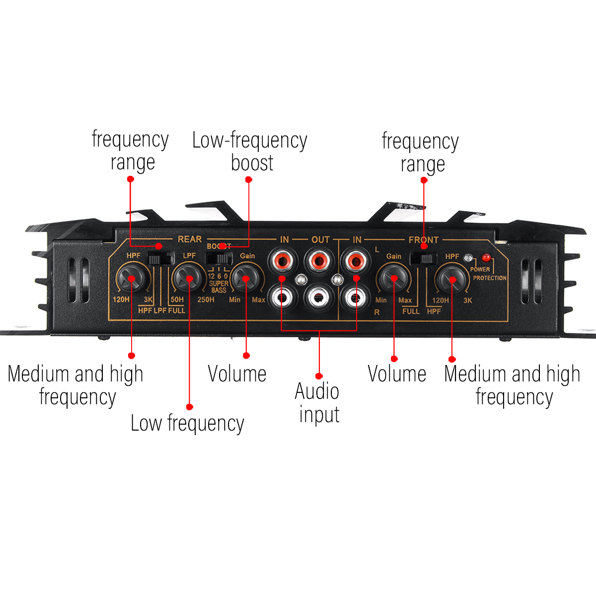 DC12V5800W4ChannelBassPowerAmplifierNondestructiveSupport4Speakers-1420127-2