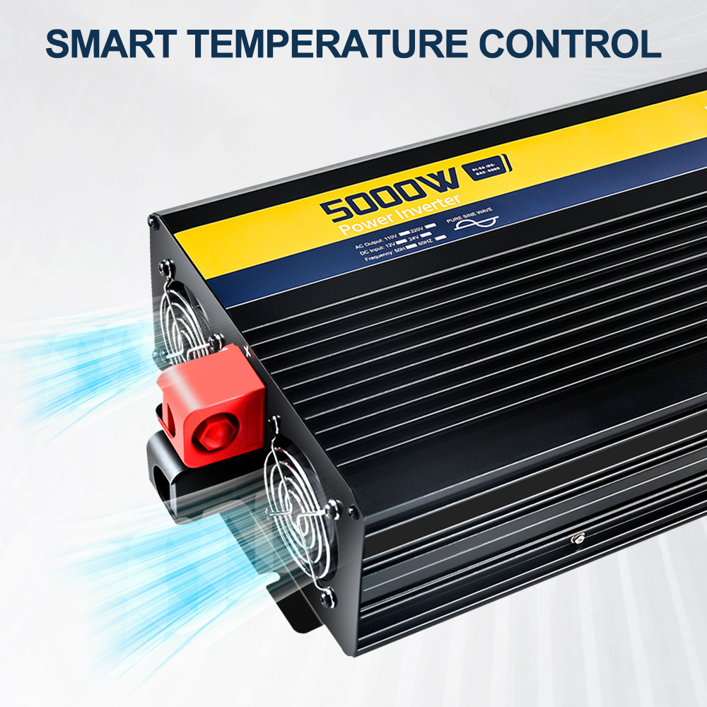 Excellway2200-7000WPureSineWaveInverter220V50HZEUStandard12V24VLEDDisplayPowerInverter-2000216-2
