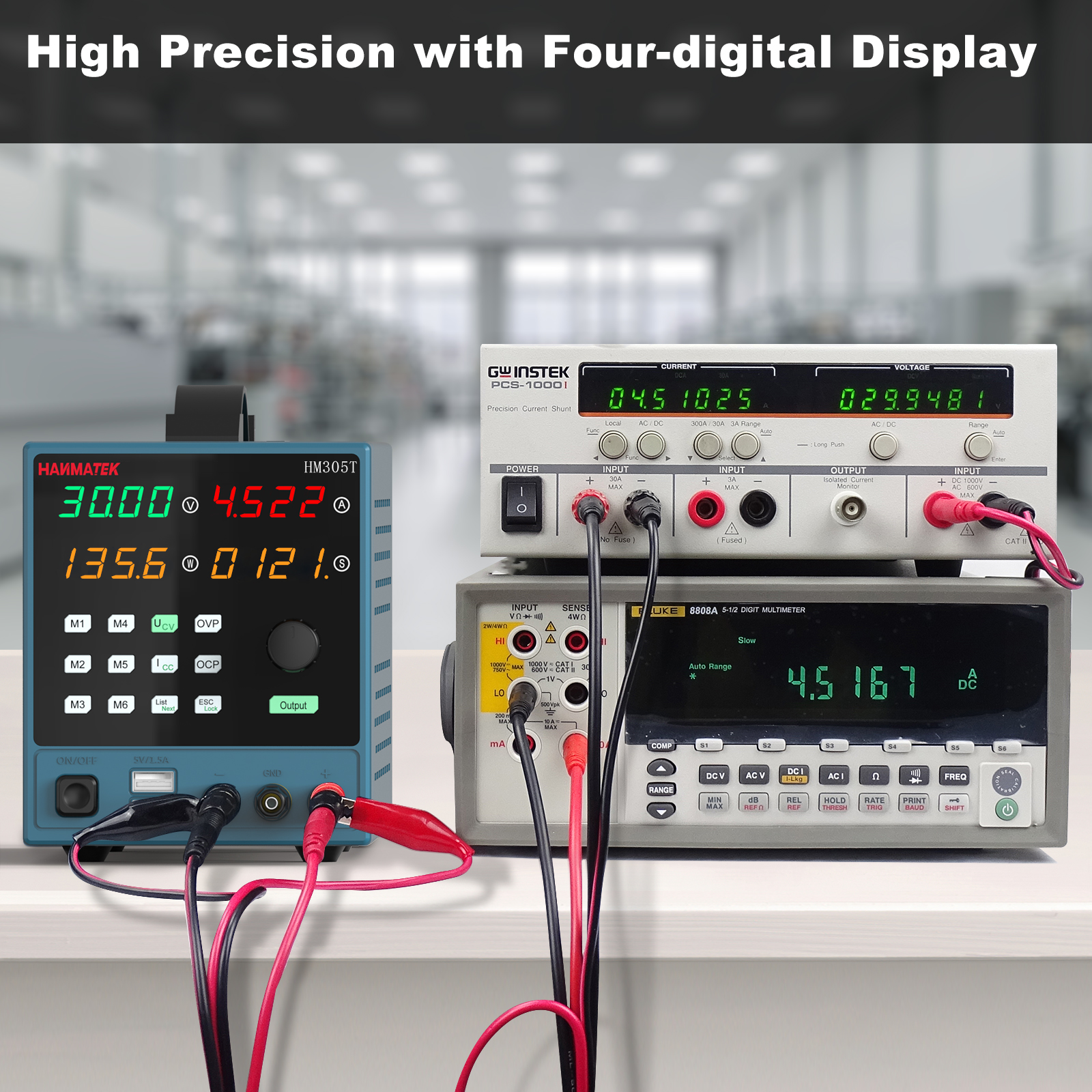 HANMATEKHM305-TDirectCurrentStabilizedPowerSupply0-30V0-5ADualUSBOutputProgrammableDual-Frequency4-D-2001595-4