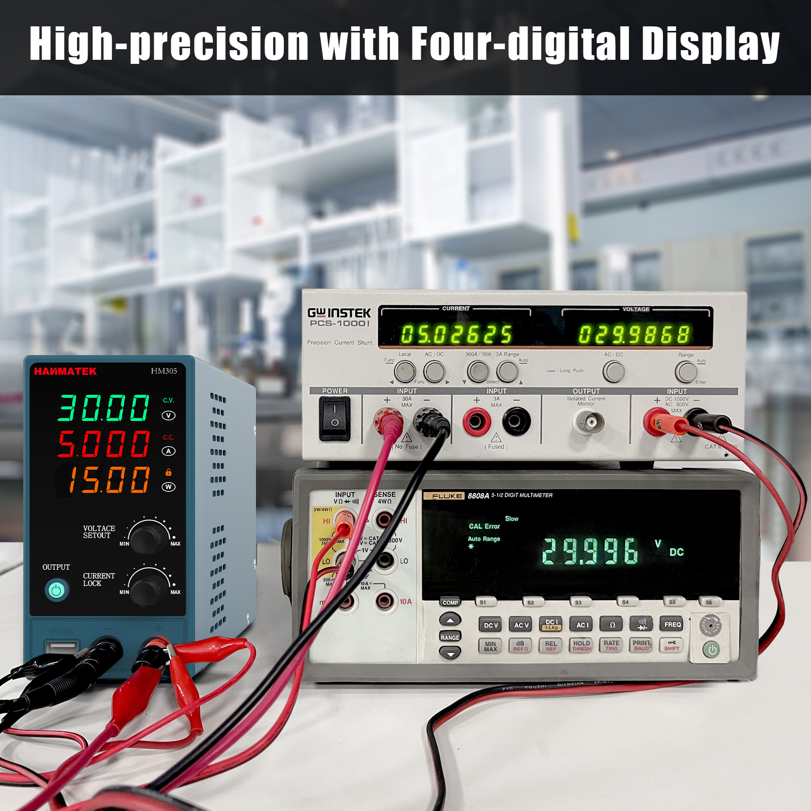 HANMATEKHM305DirectCurrentPowerSupplyDualUSBOutput0-30V0-5APrecisionControlCompactDesignHigh-Efficie-2001550-6
