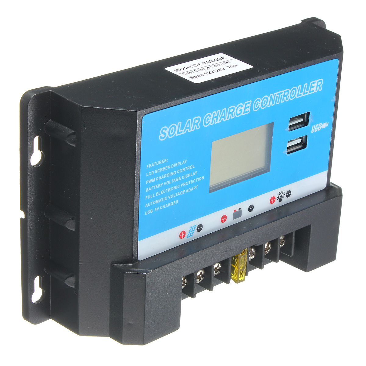 LCD20A1224VSolarChargeControllerRegulatorwithUSBPort-1089471-2