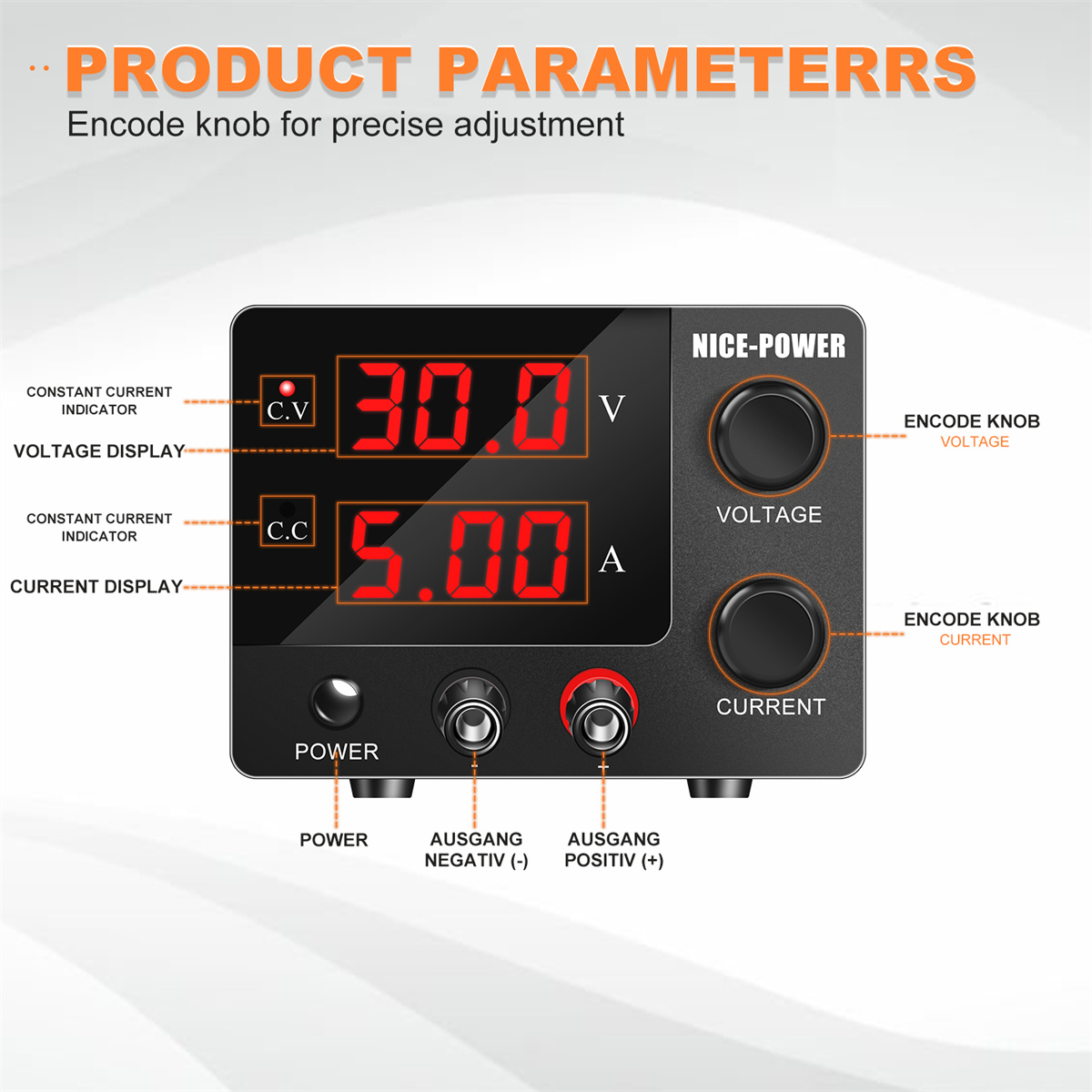 NICE-POWERSPS-E305MiniPowerSupply0-30V0-5AHigh-PrecisionEncoderAdjustmentSleekBlackDesignStableDCOut-2000873-3