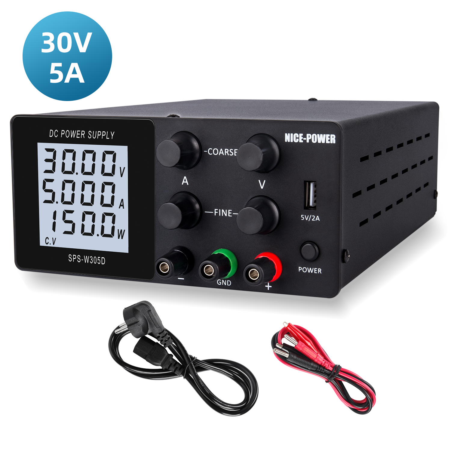 NICE-POWERSPS-W-DSeriesDCPowerSupplyPrecisionAdjustableVoltageCurrent0-120V0-5AHorizontalLCDDisplayE-2000871-4