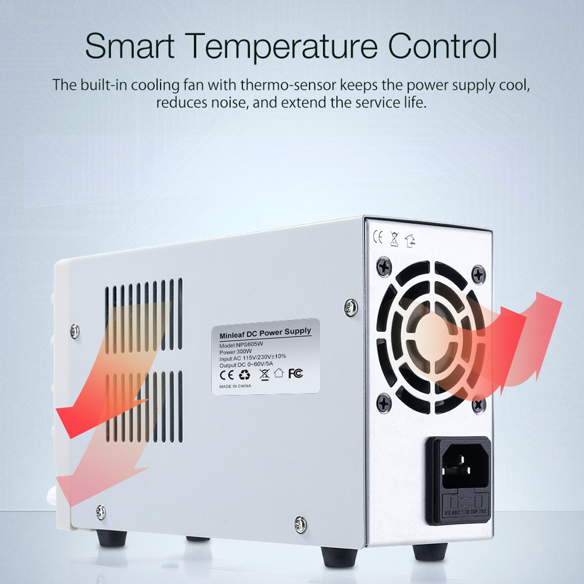 NPS605W110V220V230V0-60V0-5AAdjustableDigitalDCPowerSupply300WRegulatedLaboratorySwitchingPowerSuppl-1966681-4