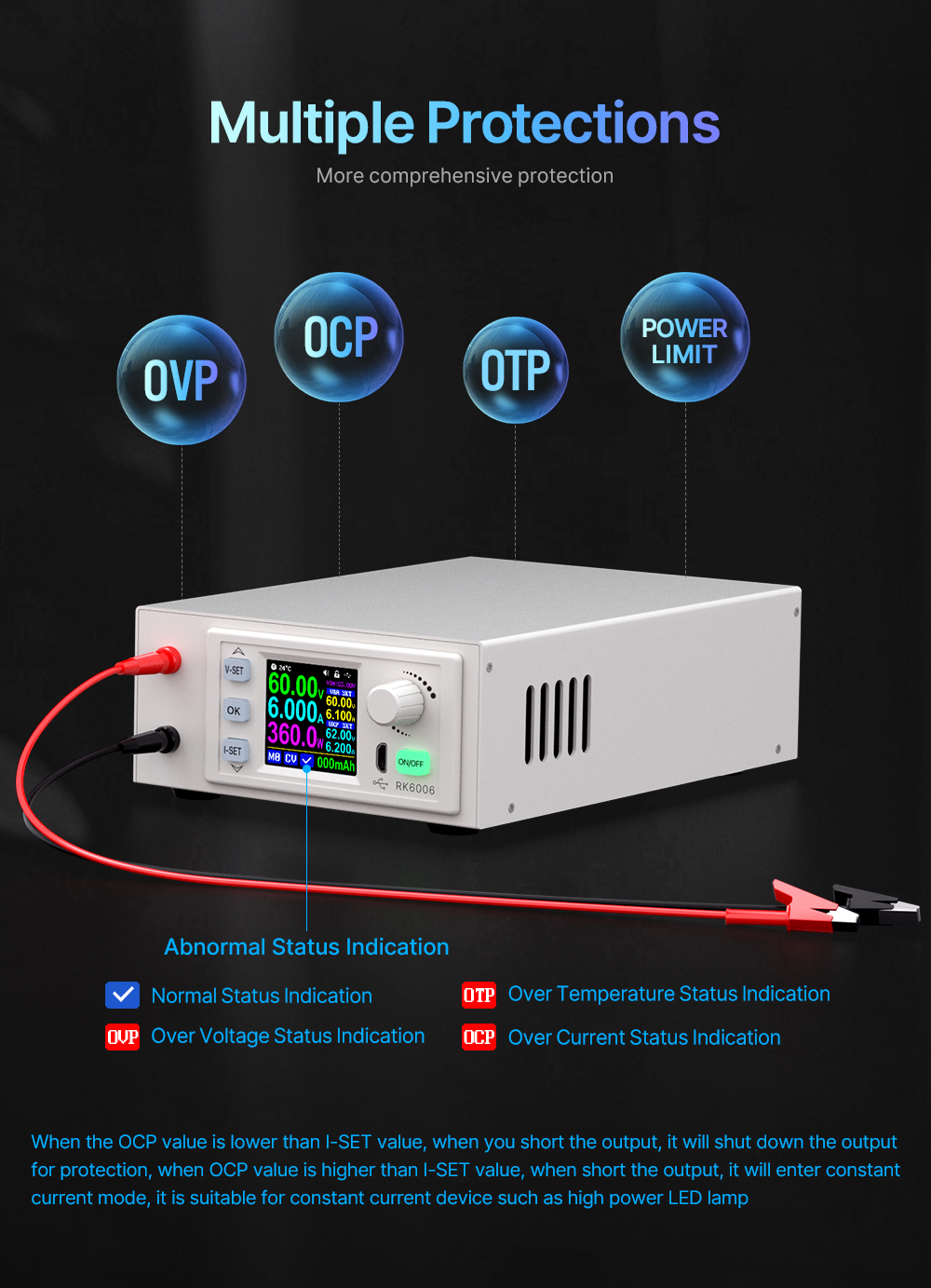 RIDENRK6006-CDigitalPowerSupplyHighPrecision60V6AwithOvervoltageProtectionandHDDisplayforEfficientPo-1994944-8