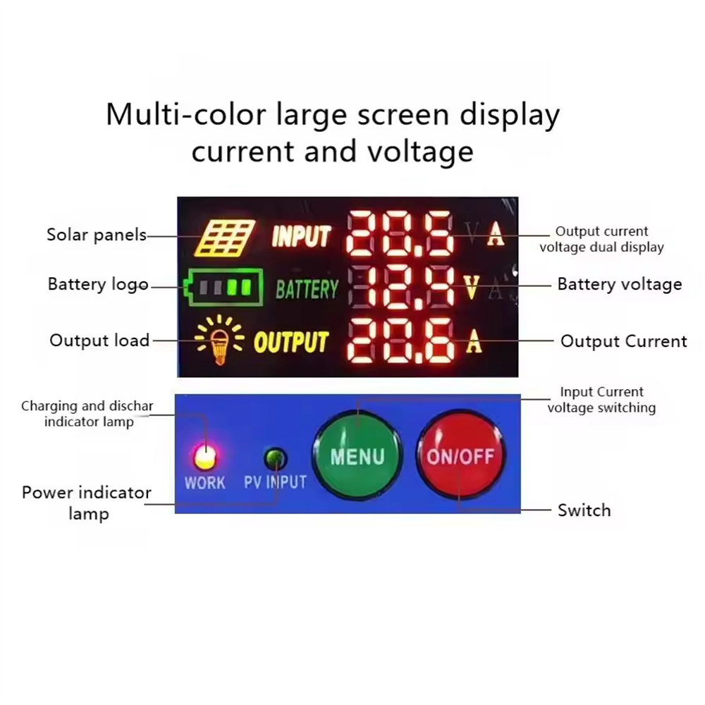 SolarChargeControllerwithVersatile10A20A30AOptionsMulti-colorLEDDisplayBuilt-inProtectionsAdjustable-2015426-2