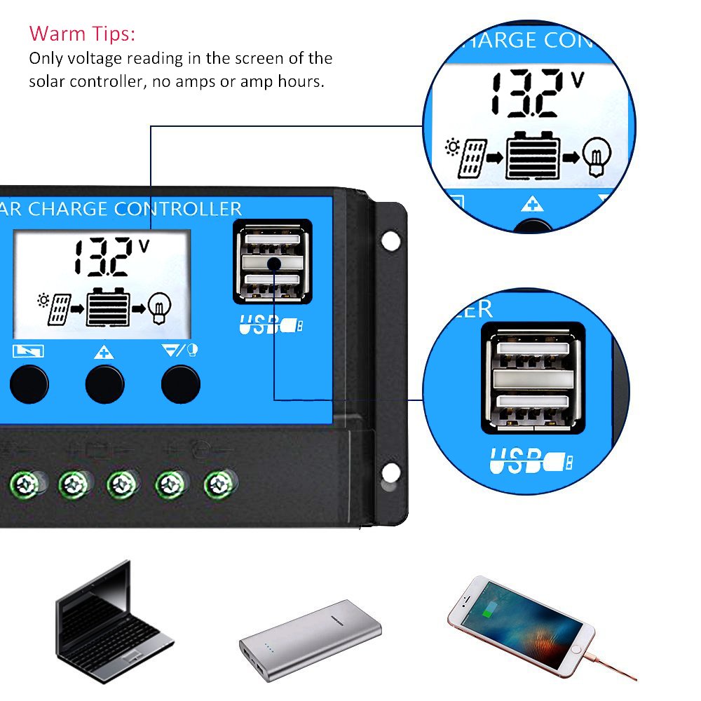 SolarPowerGenerationSystemKitDualUSB18W18VMonoSolarPanel4000WPowerInverterwBluetoothSpeakersandFMRad-1876239-12