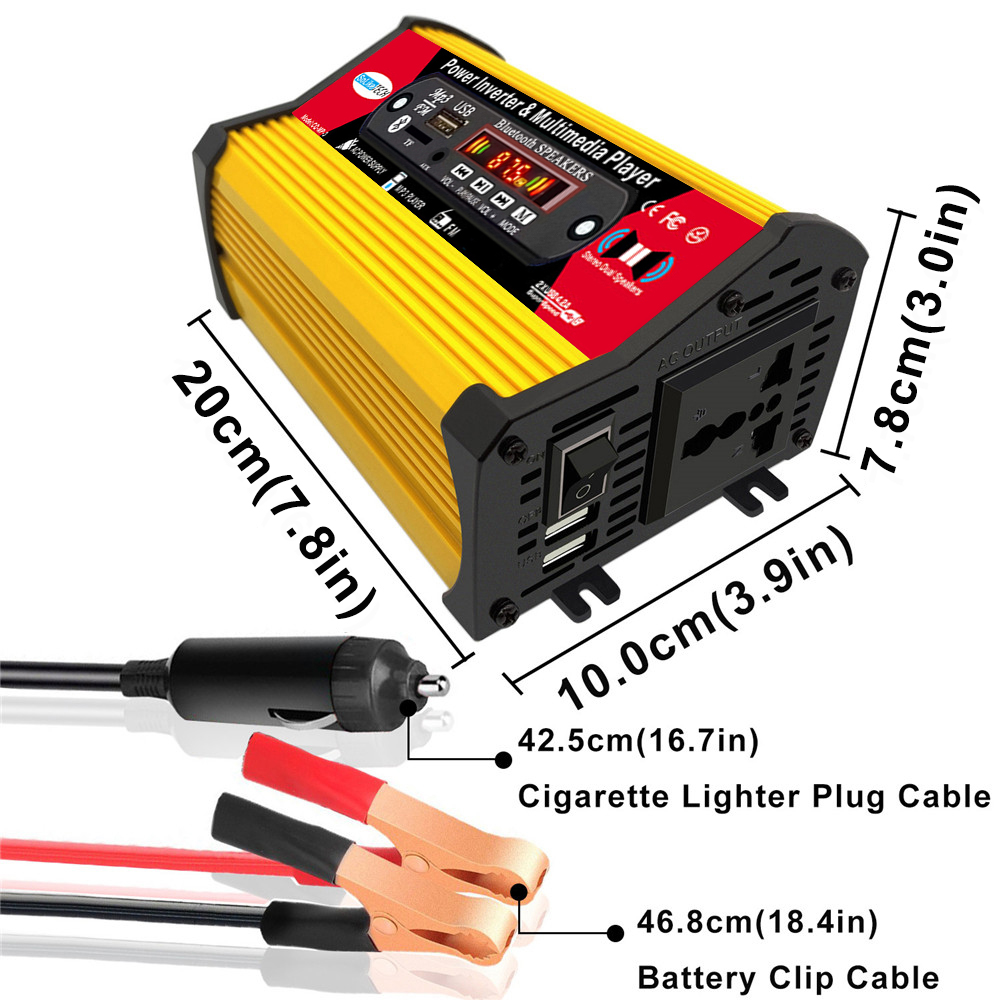 SolarPowerGenerationSystemKitDualUSB18W18VMonoSolarPanel4000WPowerInverterwBluetoothSpeakersandFMRad-1876239-14