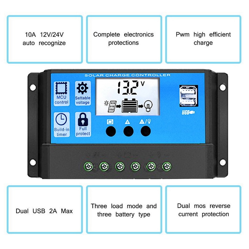 SolarPowerGenerationSystemKitDualUSB18W18VMonoSolarPanel4000WPowerInverterwBluetoothSpeakersandFMRad-1876239-16