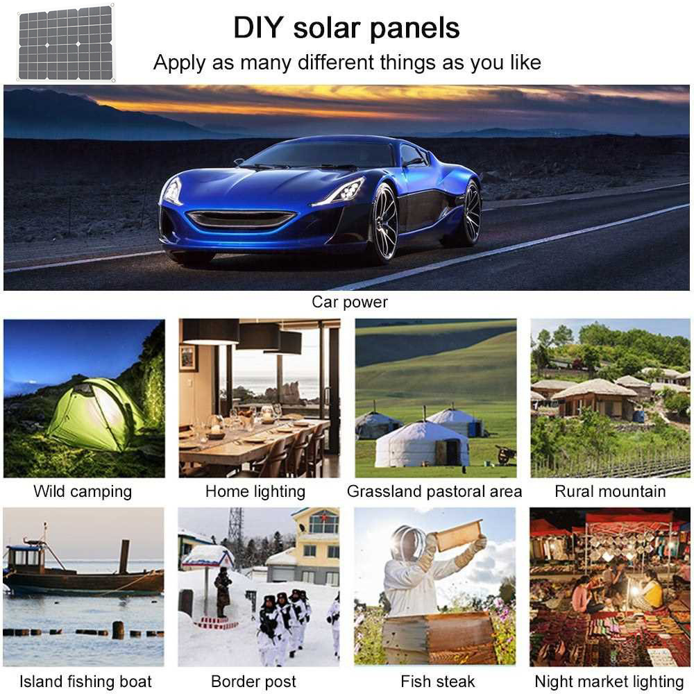 SolarPowerGenerationSystemKitDualUSB18W18VMonoSolarPanel4000WPowerInverterwBluetoothSpeakersandFMRad-1876239-7