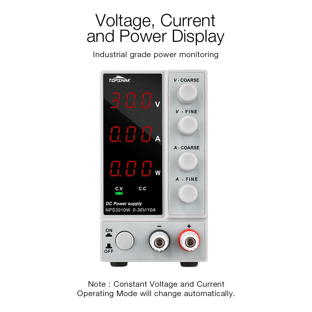 TopshakNPS3010W110V220VDigitalAdjustableDCPowerSupply0-30V0-10A300WRegulatedLaboratorySwitchingPower-1474957-4