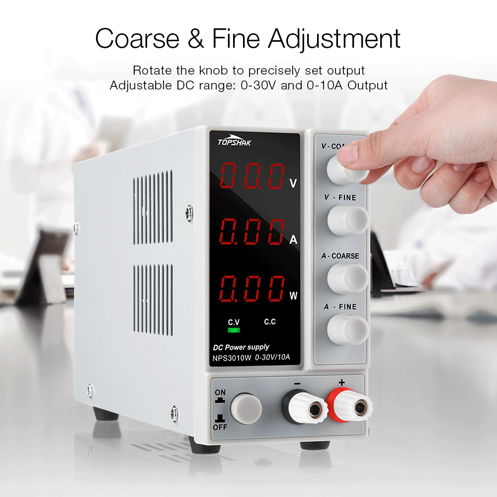 TopshakNPS3010W110V220VDigitalAdjustableDCPowerSupply0-30V0-10A300WRegulatedLaboratorySwitchingPower-1474957-5