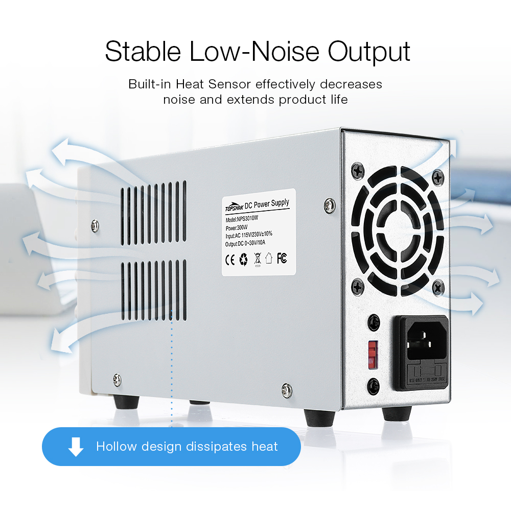 TopshakNPS3010W110V220VDigitalAdjustableDCPowerSupply0-30V0-10A300WRegulatedLaboratorySwitchingPower-1474957-7