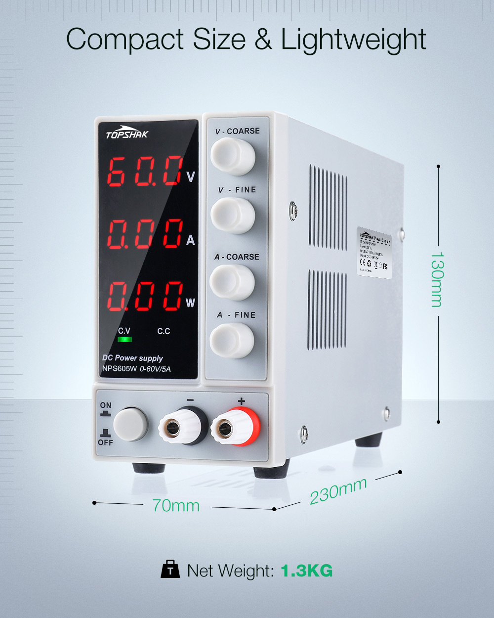 TopshakNPS605W110V220V0-60V0-5AAdjustableDigitalDCPowerSupply300WRegulatedLaboratorySwitchingPowerSu-1587471-9