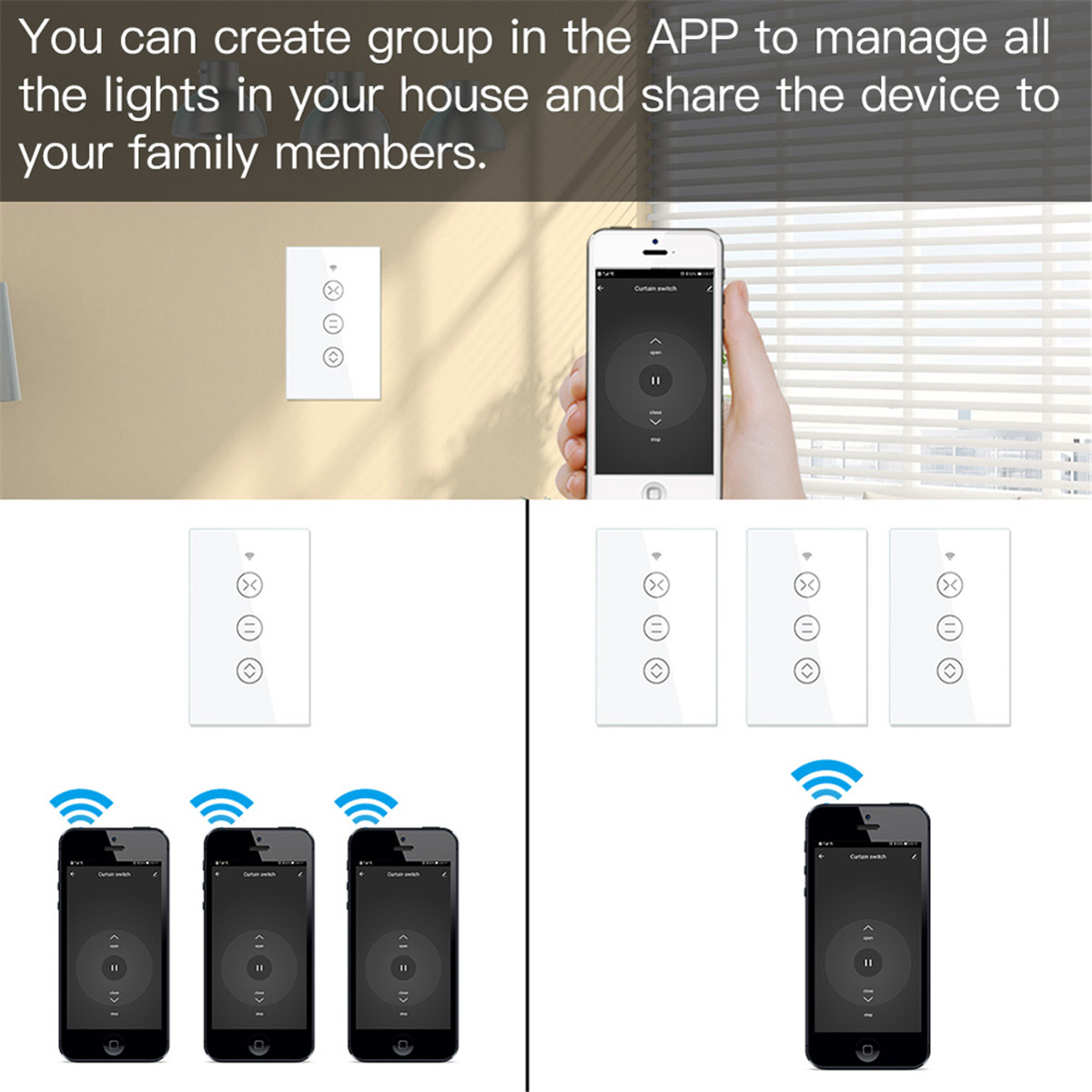 USEUWiFiRF433SmartTouchCurtainRollerBlindsMotorSwitchTuyaSmartLifeAppRemoteControlWorkswithAlexaGoog-1778827-8