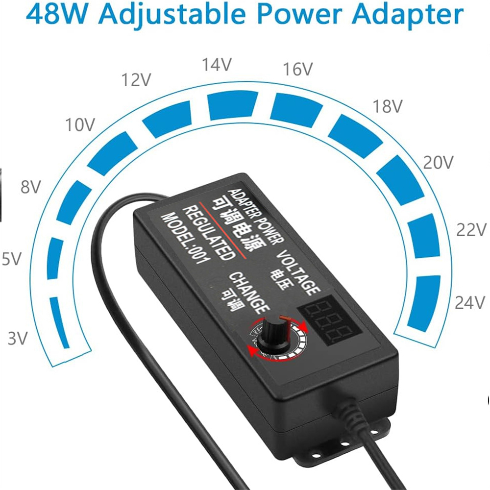 UniversalACtoDCAdapter48WAdjustableVoltage3-24V2AwithLCDDisplay14TipsPolarityConverterBestforHouseho-1996667-2