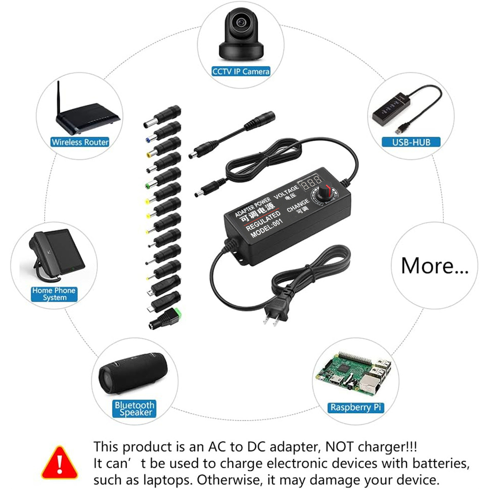 UniversalACtoDCAdapter48WAdjustableVoltage3-24V2AwithLCDDisplay14TipsPolarityConverterBestforHouseho-1996667-6