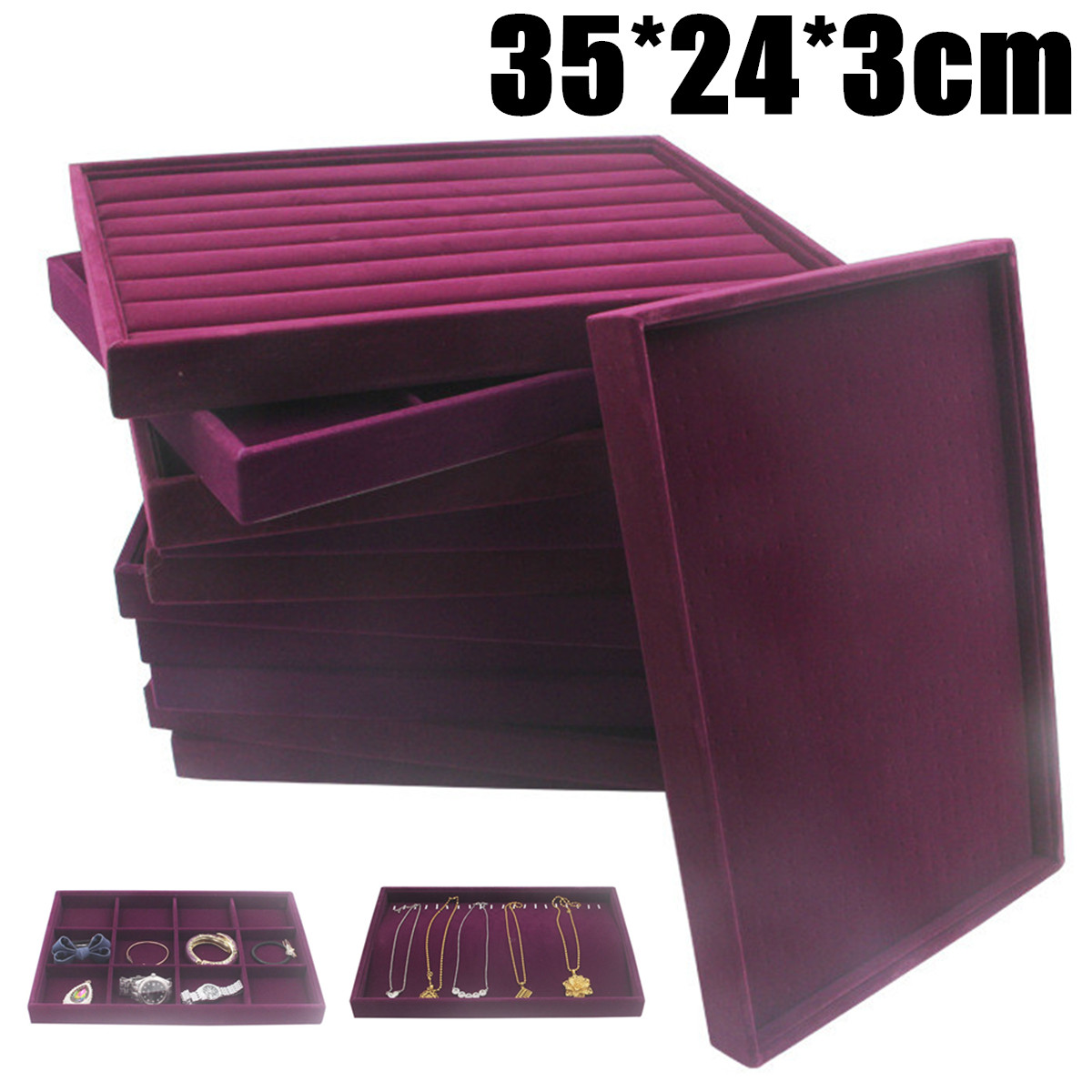 VelvetJewelryRingEarringDisplayTrayHolderOrganizersStorageBoxShowcaseTrayRack-1636689-1