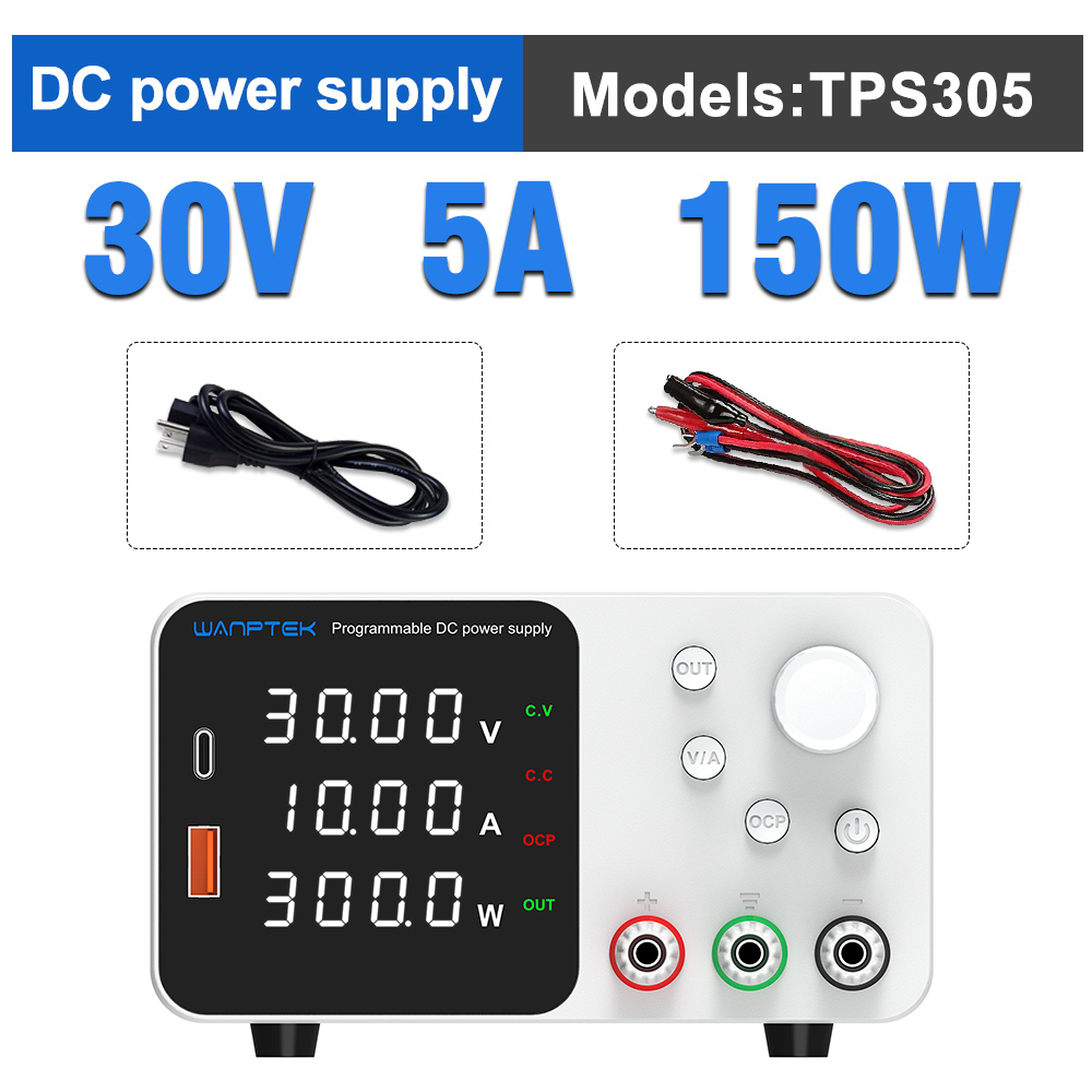 WANPTEKLabBenchPowerSupply300WUSPlugLaboratorySwitchingPowerSupplyUnit30V10AAdjustableDigitalSource6-1995696-15