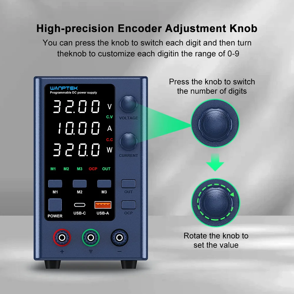 WANPTEKRegulatedPowerSupplywith0-160VVoltage0-10ACurrentMulti-FunctionProtectionSuperiorStabilityDig-2001911-3