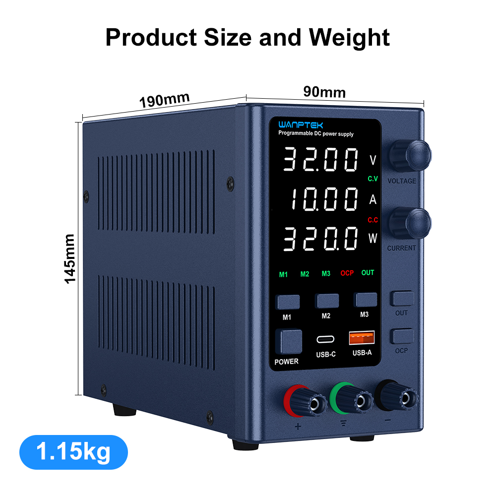 WANPTEKRegulatedPowerSupplywith0-160VVoltage0-10ACurrentMulti-FunctionProtectionSuperiorStabilityDig-2001911-6