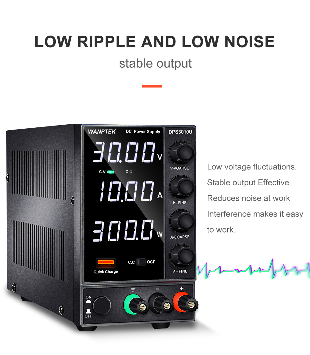 WanptekDPS3010U110V220V4DigitsAdjustableDCPowerSupply0-30V0-10A300WUSBFastChargingLaboratorySwitchin-1687613-9