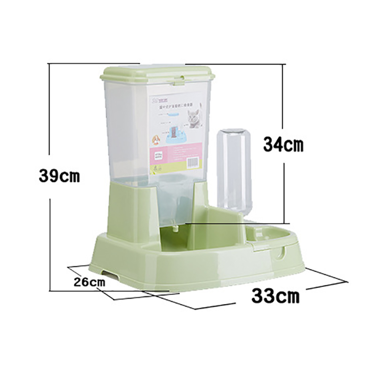 2In1LargeAutomaticPetDogCatPuppyFoodWaterDishBowlDispenserFeeder-1692865-3
