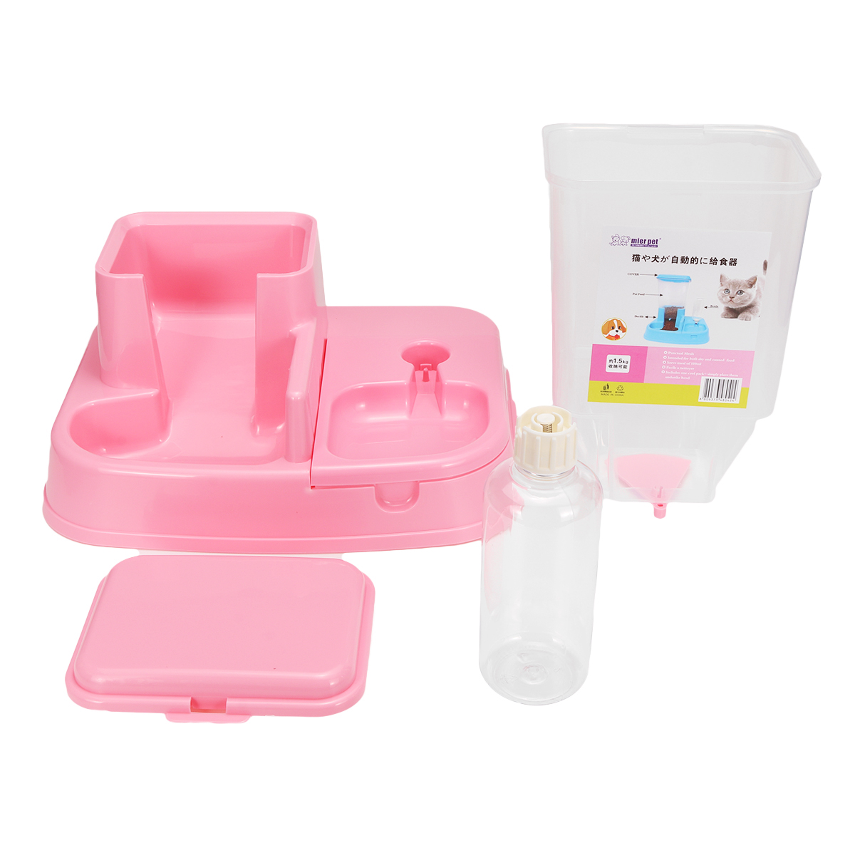 2In1LargeAutomaticPetDogCatPuppyFoodWaterDishBowlDispenserFeeder-1692865-8
