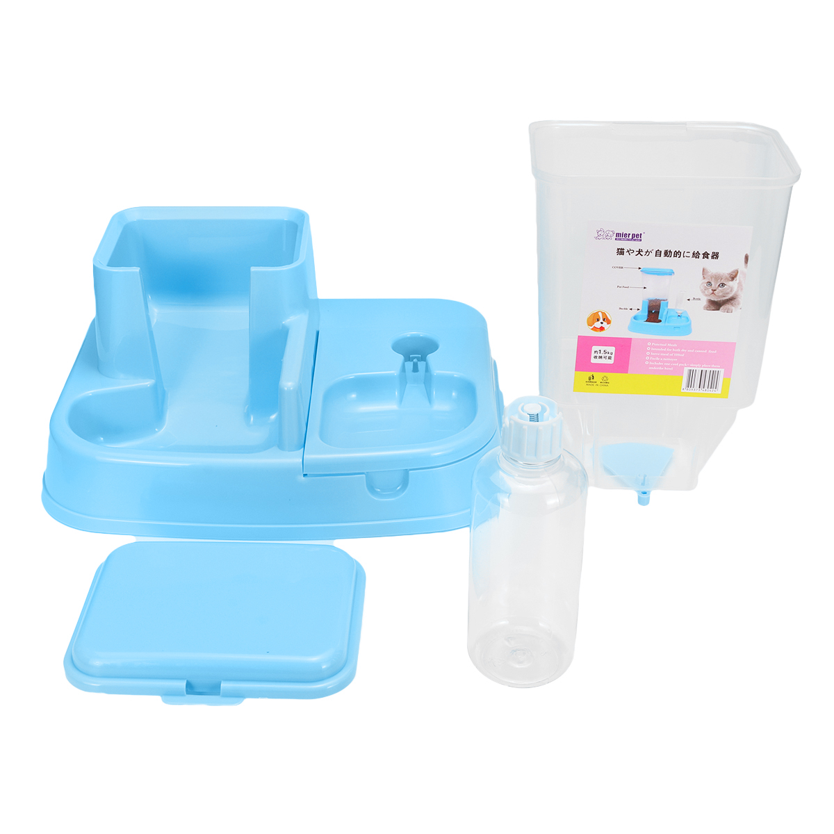 2In1LargeAutomaticPetDogCatPuppyFoodWaterDishBowlDispenserFeeder-1692865-9