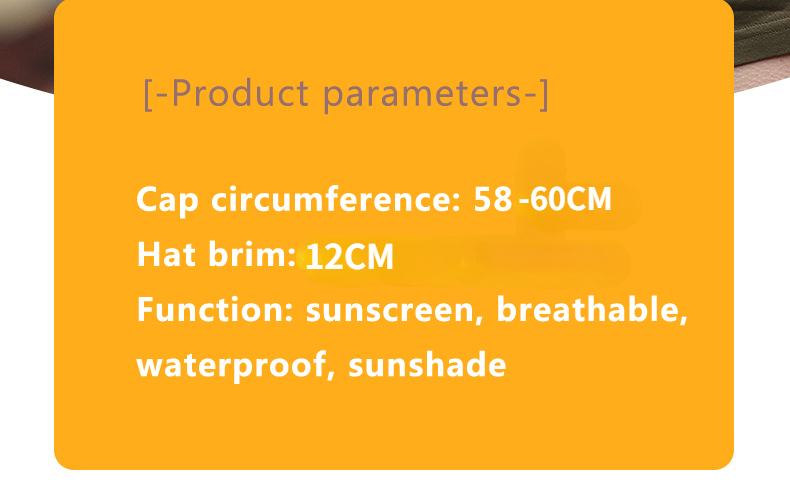 OutdoorHatSunProtectionWaterproofFishermanHatBreathableMenandWomensSunHat12cmBrimOutdoorSportsPanama-1996535-7