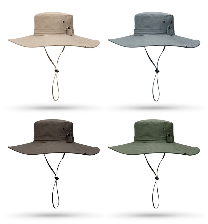 OutdoorHatSunProtectionWaterproofFishermanHatBreathableMenandWomensSunHat12cmBrimOutdoorSportsPanama-1996535-8