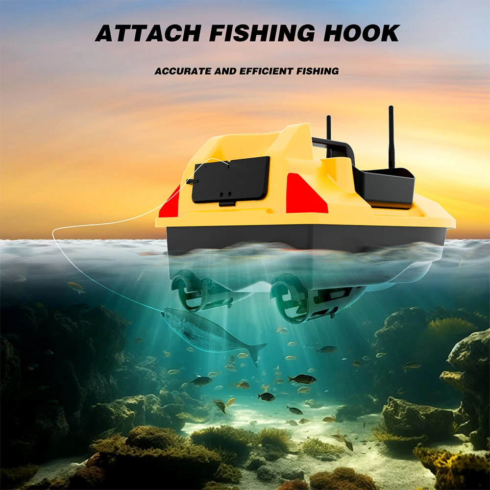 V020FluorescentGPSRemoteControlFishingBaitBoat40PositioningPointsHigh-speedAutoReturn500MDistanceLED-2011913-14
