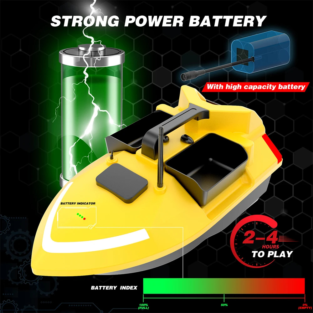 V020FluorescentGPSRemoteControlFishingBaitBoat40PositioningPointsHigh-speedAutoReturn500MDistanceLED-2011913-5