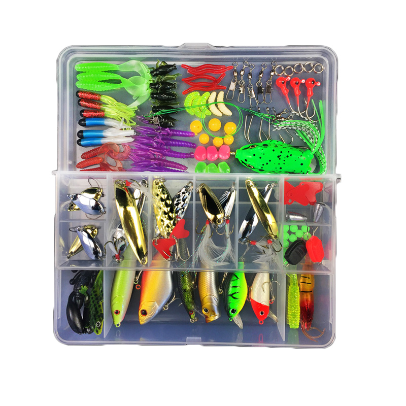 ZANLURE106pcsAllDepthMixedFishingLureSetsHardBaitsSoftLuresArtificialBaitWithBox-1997622-1