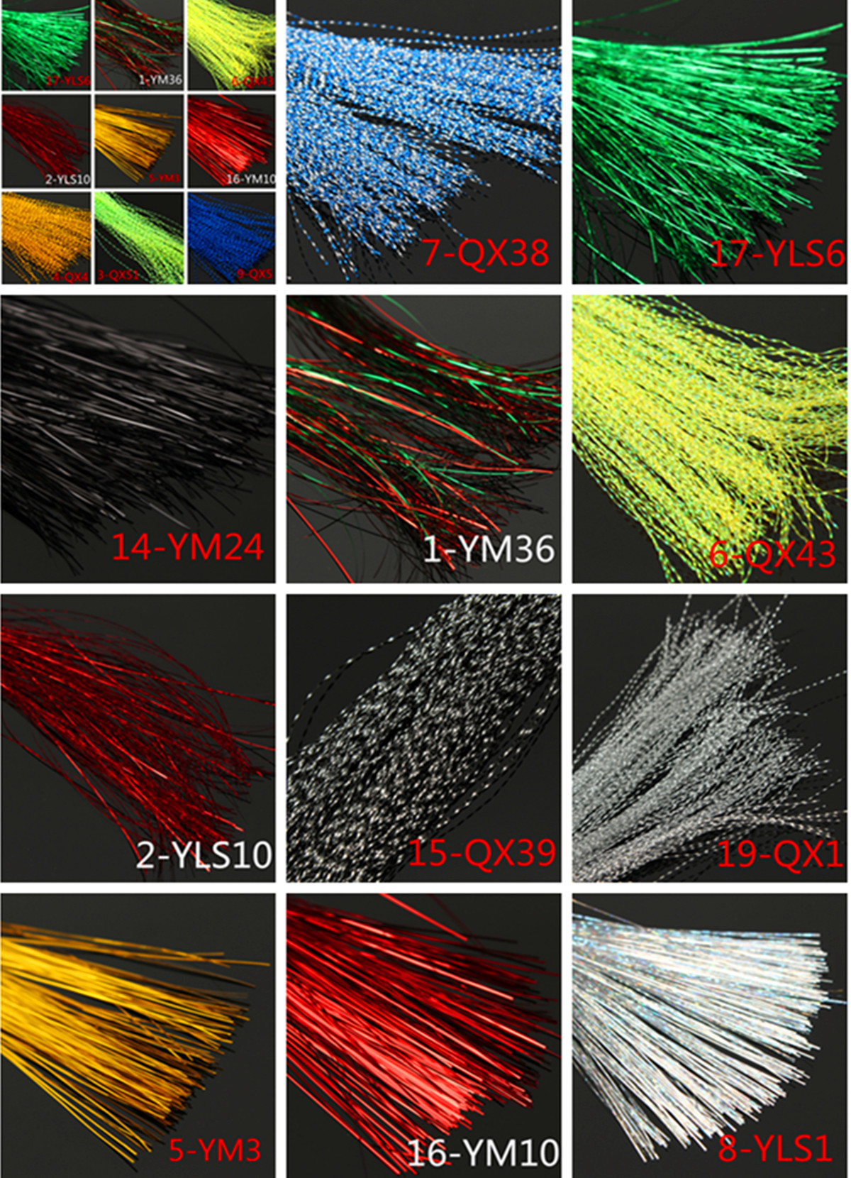 ZANLURE150PCS18ColorsLureTyingMakingWithCrystalFlashFlyTyingMaterial-1082864-2