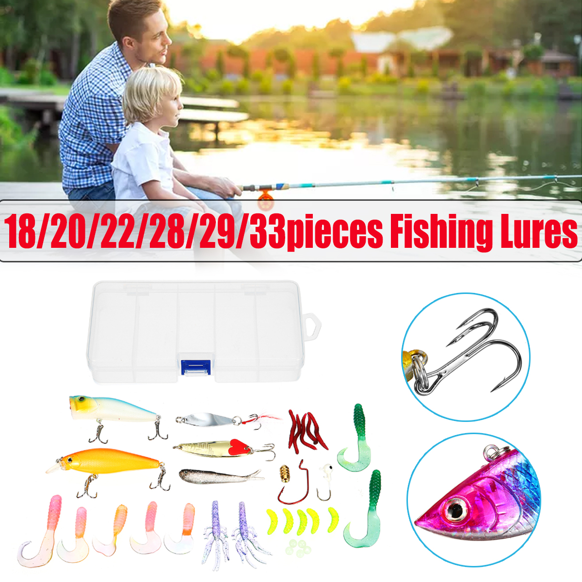 ZANLURE182022282933PcsFishingLureSetFishBaitAndFishHookSetMultifunctionalFishingAccessoriesWithBox-1809823-2