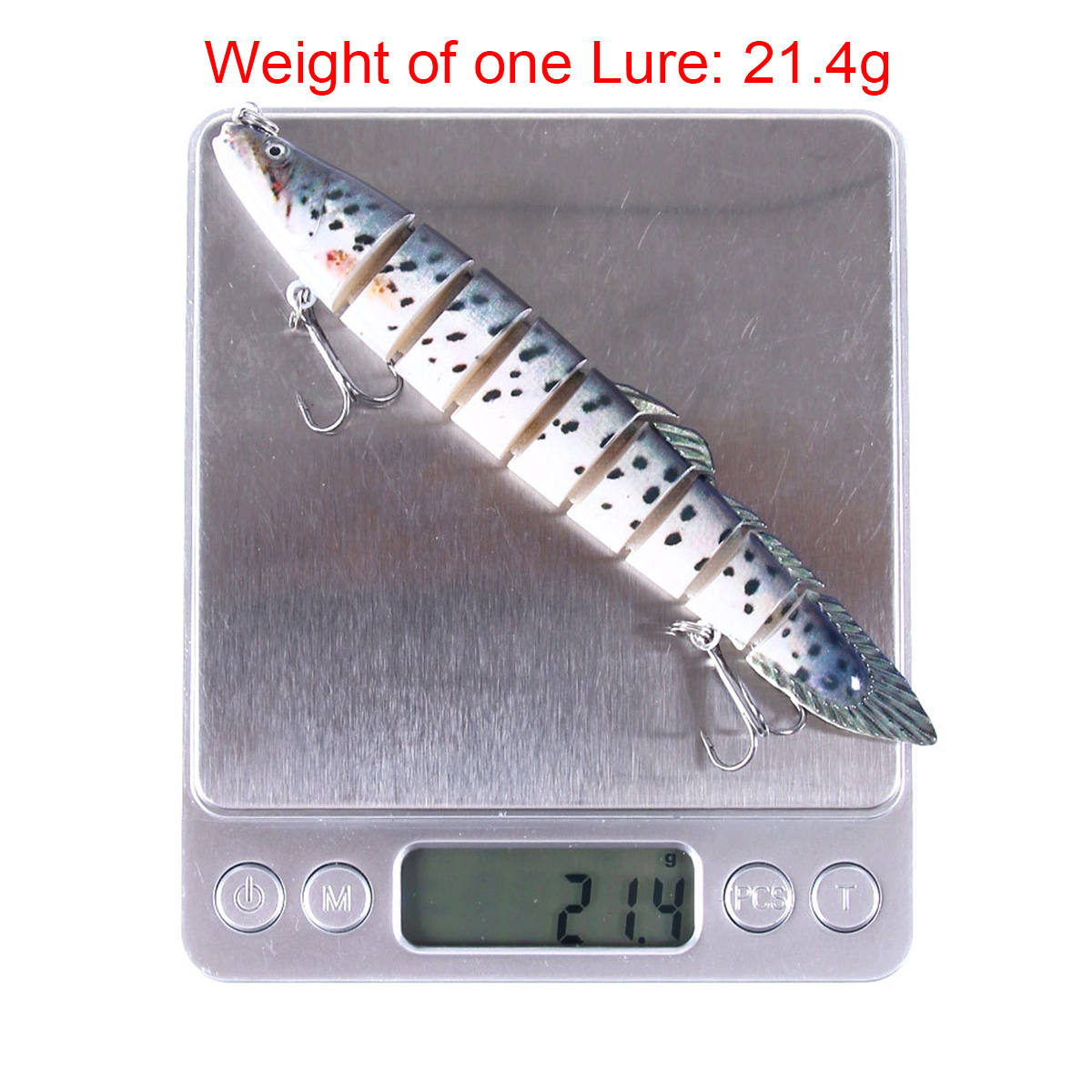 Zanlure1PC14cm214gMiniFishingHardBaitArtificialSwimbaitFishNineKnottedFishSimulationFishingLure-1635055-2