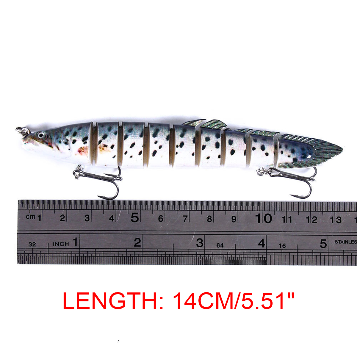 Zanlure1PC14cm214gMiniFishingHardBaitArtificialSwimbaitFishNineKnottedFishSimulationFishingLure-1635055-3