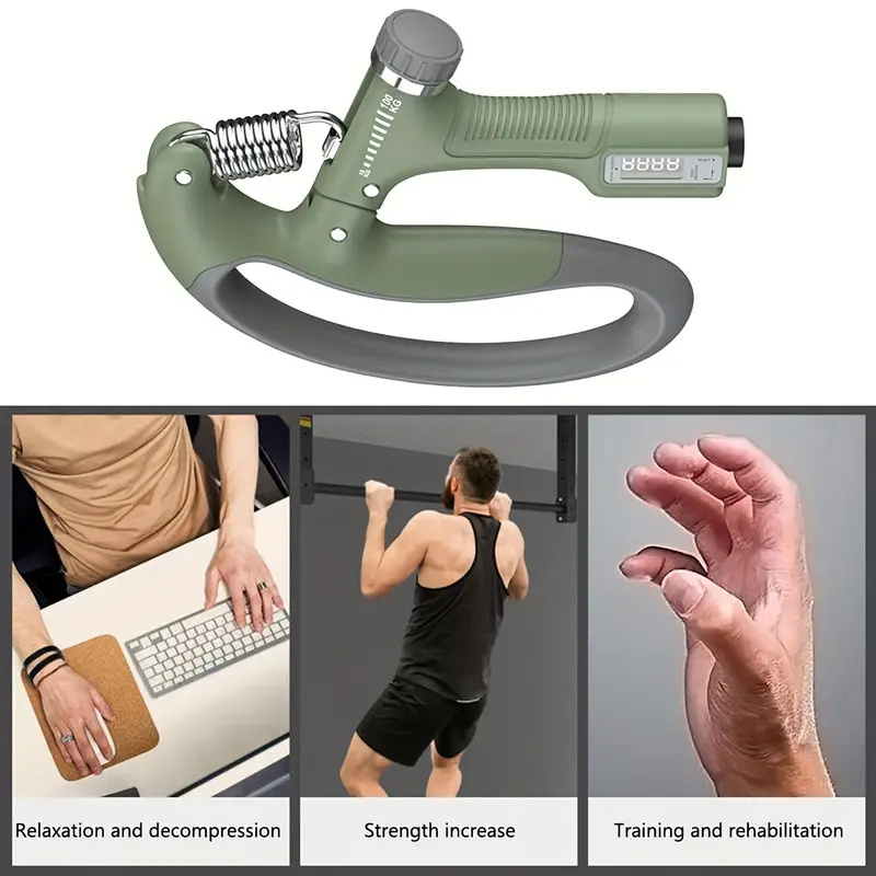 10-100KgAdjustableElectricHandGripStrengthenerCountableHeavyHandFingerExerciserWristExpanderFitnessT-2005897-8