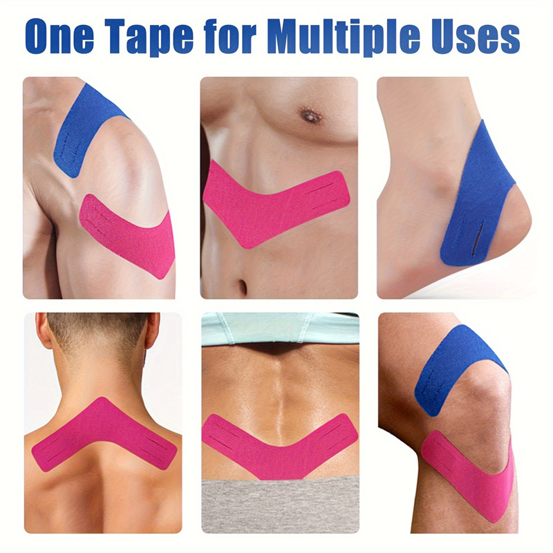 10PcsElasticKinesiologyVTapeBreathableMuscleSupportAdhesiveElasticSportsTapeforKneesShoulderJointDis-2008346-2