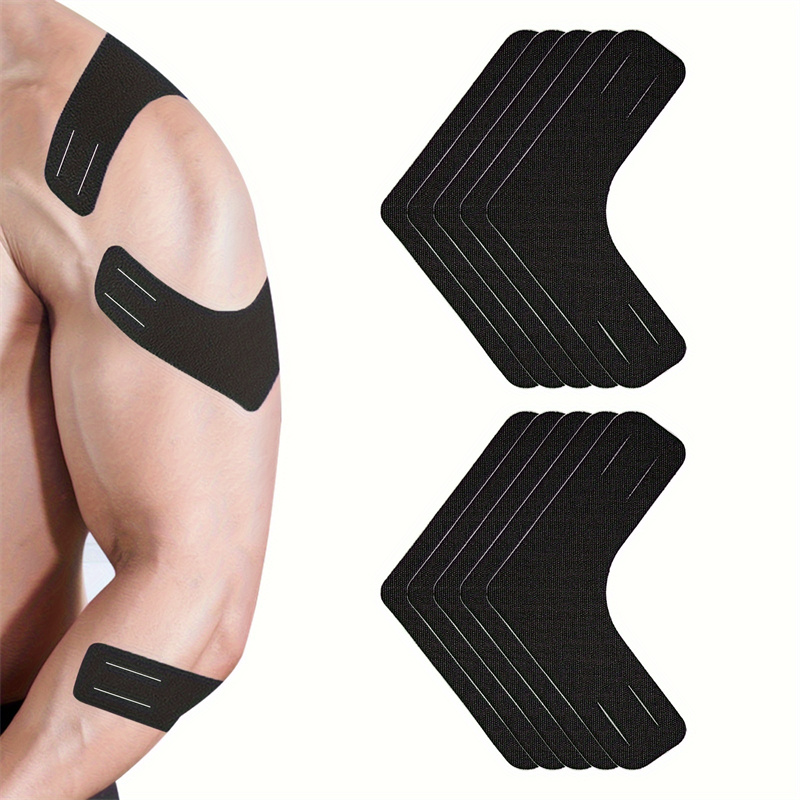 10PcsElasticKinesiologyVTapeBreathableMuscleSupportAdhesiveElasticSportsTapeforKneesShoulderJointDis-2008346-10