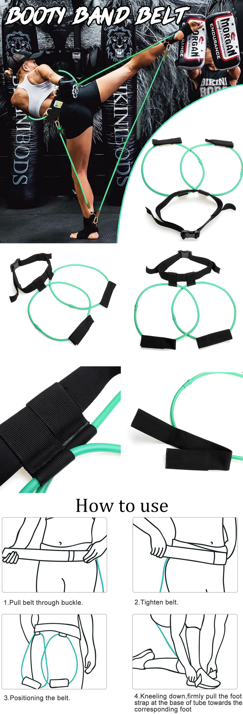 30PoundsElasticRopeLegTrainingExerciseBeltSportsBandageYogaAgilityTrainingPullRope-1361045-1