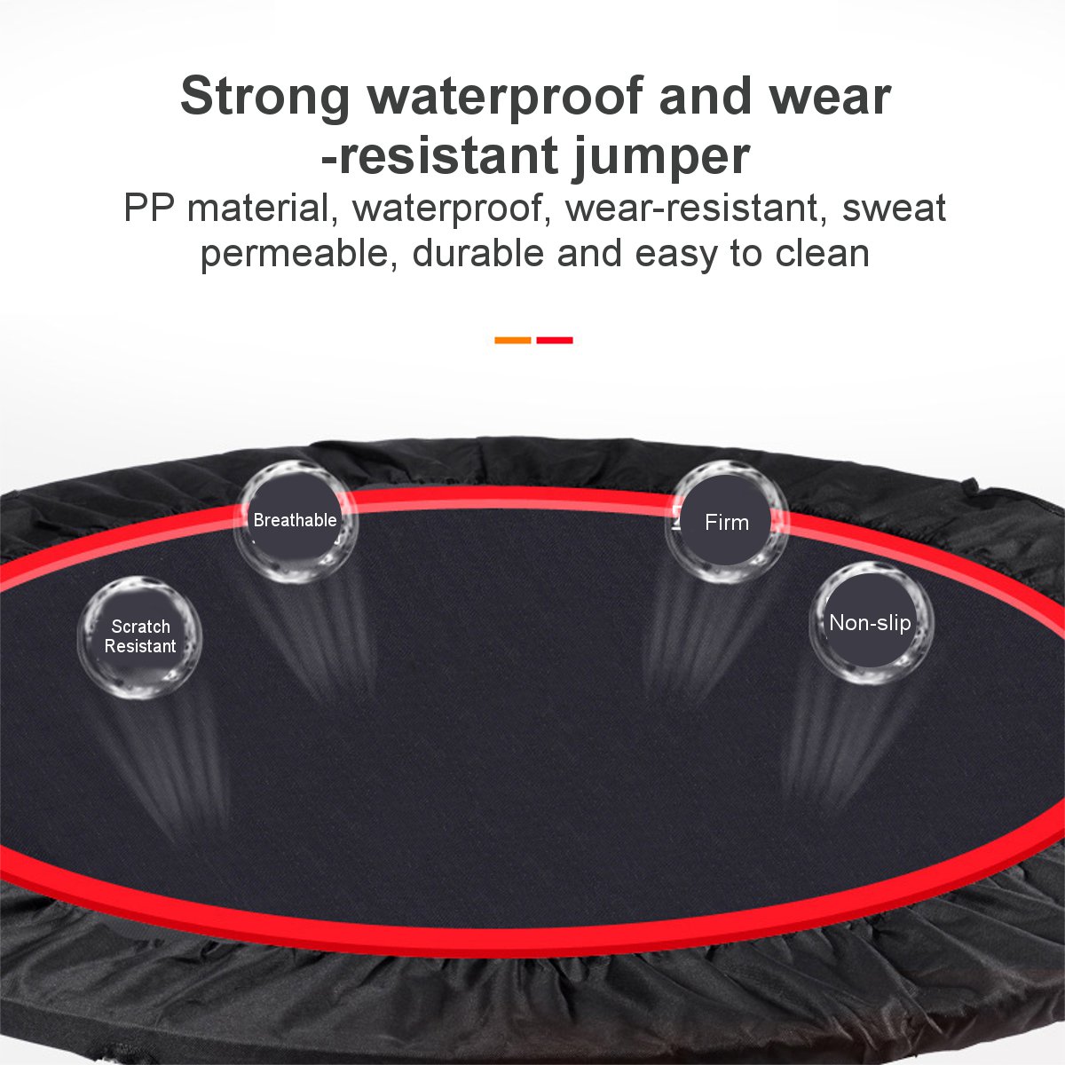 4048InchFoldableTrampolineRoundJumpingPadCardioElasticYogaExerciseMaxLoad5060kg-1707285-3