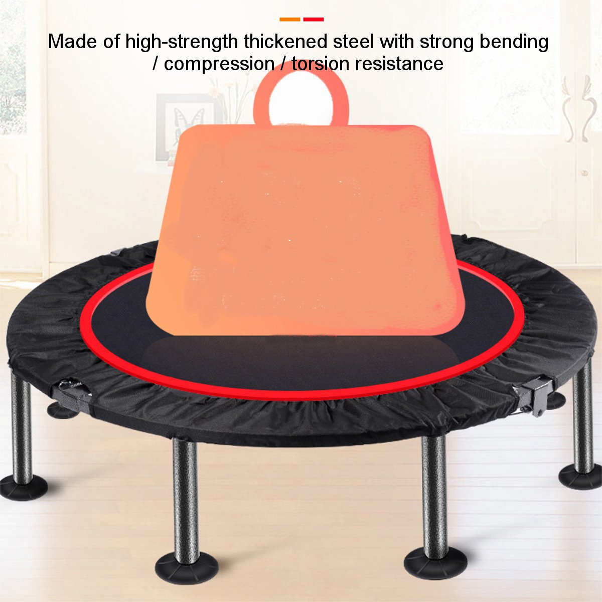 4048InchFoldableTrampolineRoundJumpingPadCardioElasticYogaExerciseMaxLoad5060kg-1707285-7