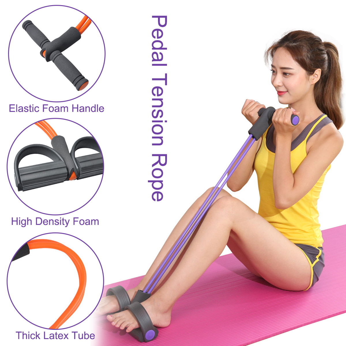 4PCSYogaBeginnerKitSetAnti-skidPilatesBallJumpRopeResistanceBandYogaMatsHomeFitnessTools-1678185-4