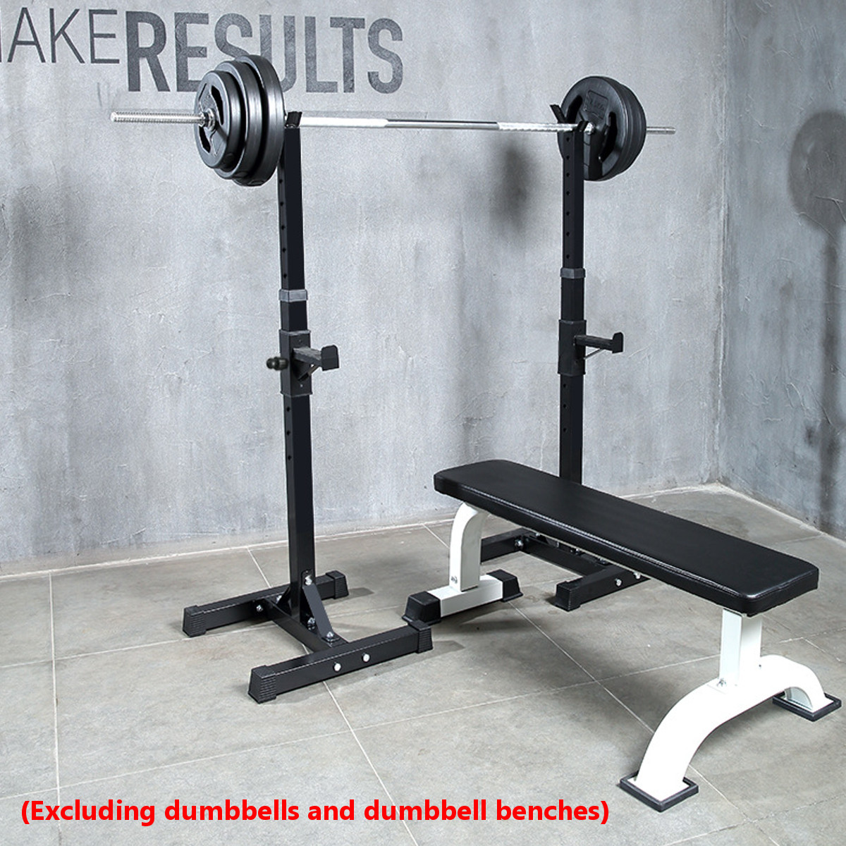 500KGMaxLoadAdjustableBarbellStandMultifunctionSquatRackHomeGymWeightLiftingPress-1830468-2