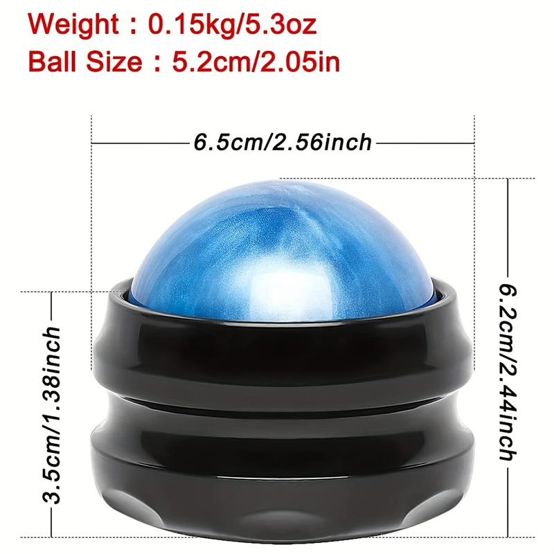 54mmPortableMassageRollerBallMassagerBodyTherapyFootBackWaistHipRelaxMuscleExerciseFitnessBall-2005529-8