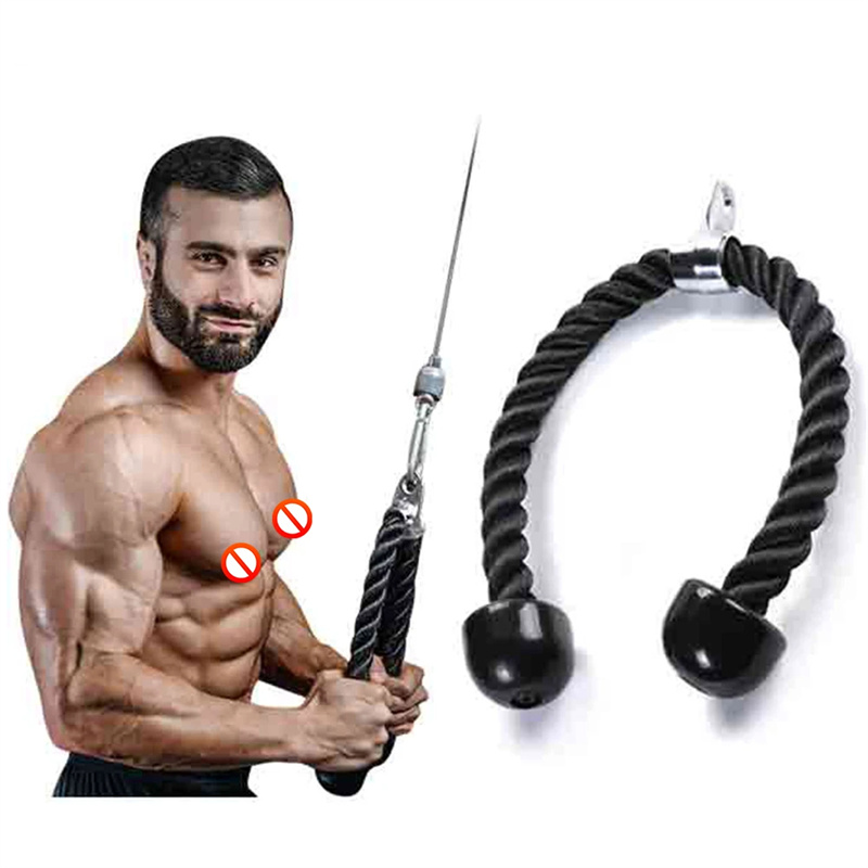 CableFitnessResistanceBandsNylonRopewithHandlesPushPullDownCordHeavyTricepRopeforHomeGymWorkoutExerc-2006802-2