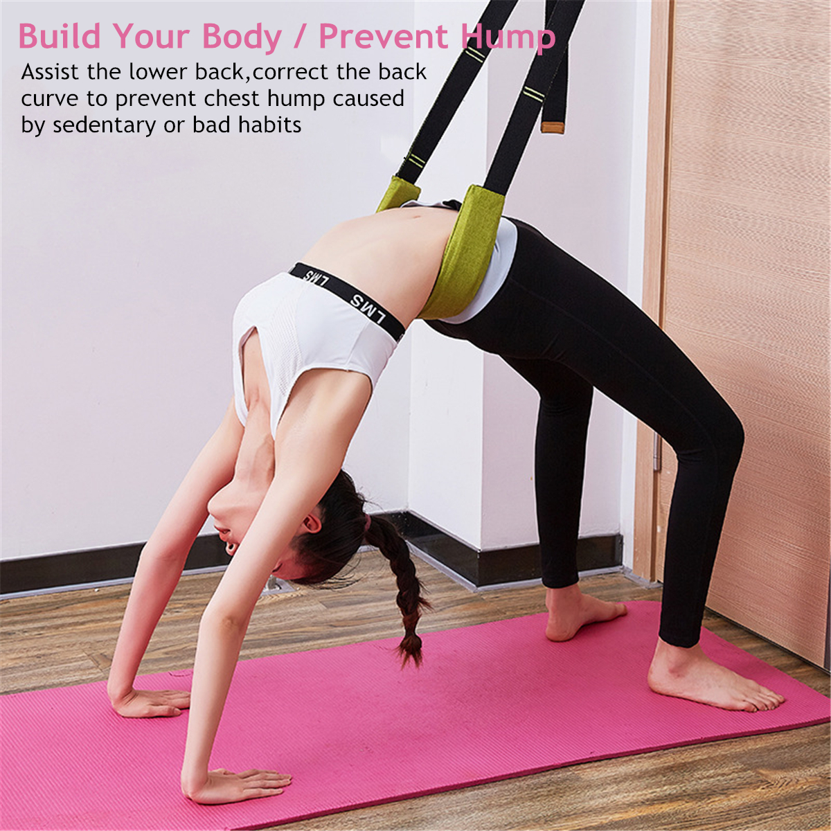 DoorMountFlexibilityWasitTrainingBeltLegStretcherStrapPilatesGymnasticsYogaBandExerciseTools-1675057-1