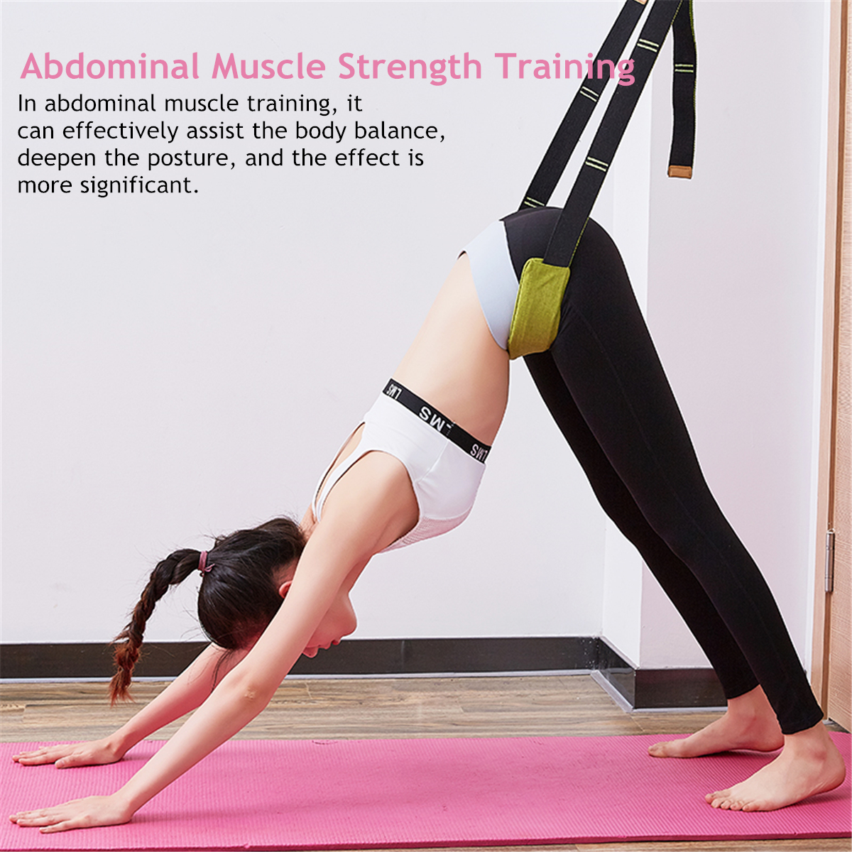DoorMountFlexibilityWasitTrainingBeltLegStretcherStrapPilatesGymnasticsYogaBandExerciseTools-1675057-2